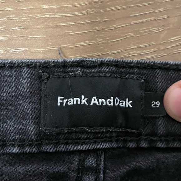 Frank and Oak Debbie Black Faded Skinny Jeans Denim Pants 29” Waist - Picture 3 of 7